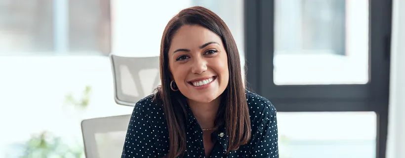 Woman smiling