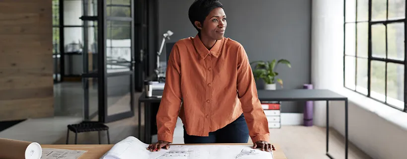 Female in orange shirt 