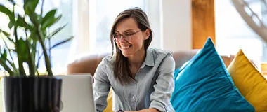 a girl working on her computer