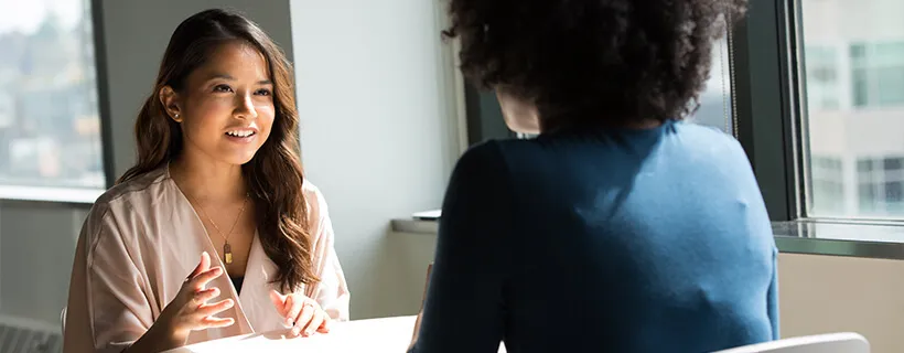 Two women in interview 