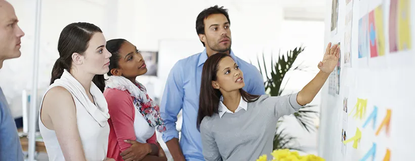 A team working together in the meeting room