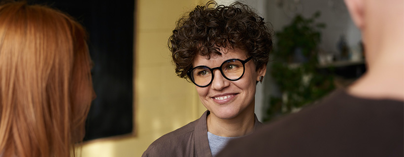 Woman preparing for job interview