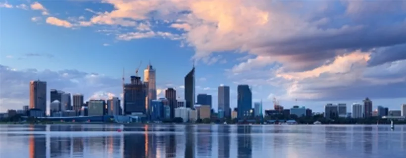 Perth city sky line in the afternoon