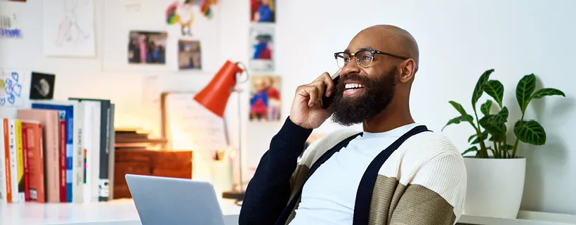 Man talking on phone 