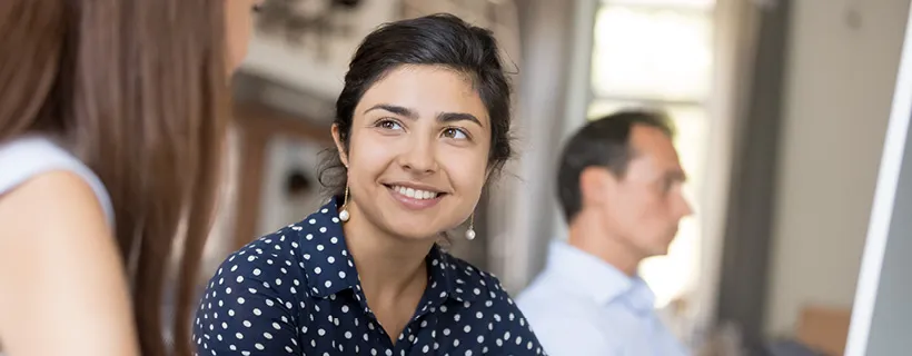 Woman preparing for job interview 