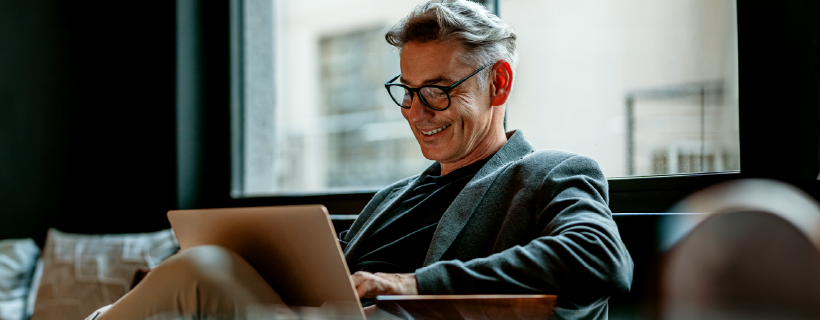 a male with glasses 