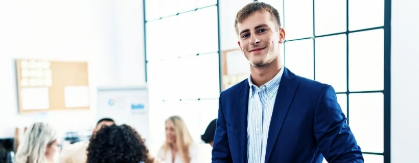 a guy proudly smiling